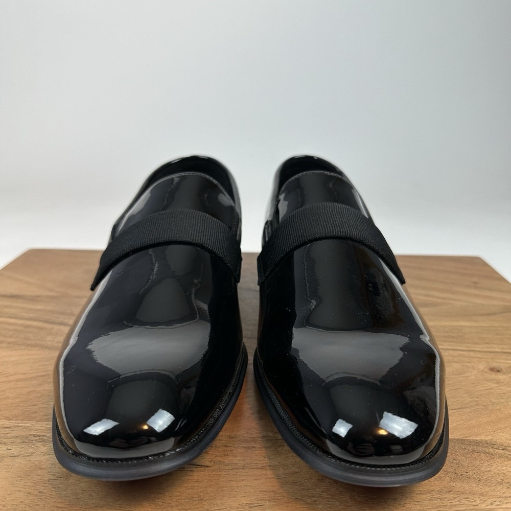 New Mens Joseph Abboud‎ Soiree Formal Slip On Black Shoes Dress Shoes Size 10 D - Picture 3 of 8